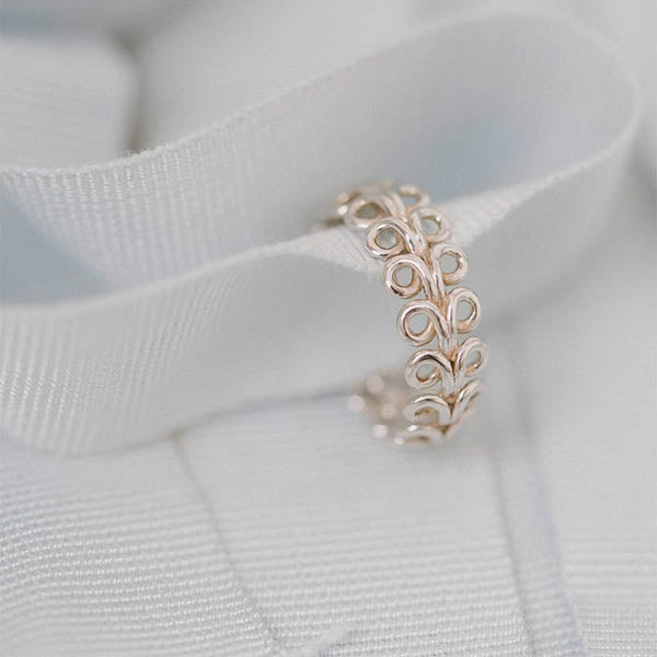 Anello fedina made in italy argento ghirigori