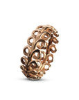 Anello fedina made in italy oro rosa ghirigori