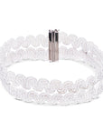 collana girocollo choker argento passamaneria bianca due nastri made in italy
