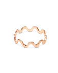 sottile anello oro rosa piccole onde fatto a mano italia